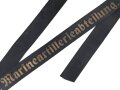 Kriegsmarine, Mützenband " 2.Marineartillerieabteilung " Länge 101cm
