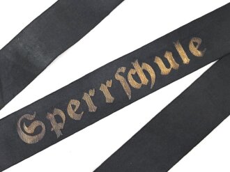 Kriegsmarine, Mützenband " Sperrschule" Länge 115cm