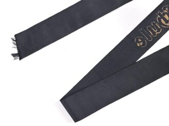 Kriegsmarine, Mützenband " Sperrschule" Länge 115cm
