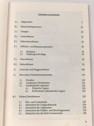 "Die Rang- und Distinktionsabzeichen in der k.u.k....