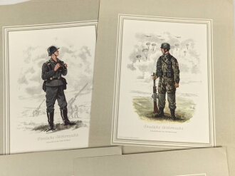 "Deutsche Uniformen" Reihe IV Uniformen der Luftwaffe seit 1934, 7 Bilder, Großformat 30 x 41 cm