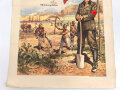 Gedenkblatt des Reichsarbeitsdienstes für einen Arbeitsmann der 1935 gedient hat, Maße 33,5 x 44 cm, stark geknickt