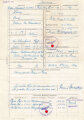 Stammrollenauszug eines Angehörigen der Wehrmacht. Artillerie Regiment 219