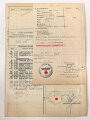 Stammrollenauszug eines Angehörigen der Wehrmacht . Gebirgsjäger Regiment 13