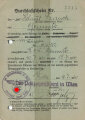 Durchlasschein für die Grenzen des Protektorats Böhmen und Mähren zu überschreiten, ausgestellt vom Polizeipräsident in Wien, datiert 1940