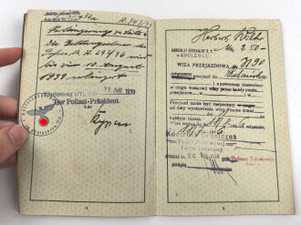 Deutsches Reich , Reisepass eines kaufmännischen Angestellten aus Königsberg, datiert 1936