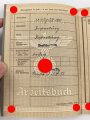 Deutsches Reich , Arbeitsbuch eines Arbeiters aus Königsberg, ausgestellt 1939