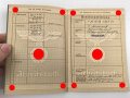 Deutsches Reich , Arbeitsbuch eines Arbeiters aus Königsberg, ausgestellt 1939