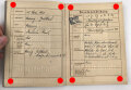 Deutsches Reich,  Arbeitsbuch eines Mitarbeiters der Adam Opel AG Rüsselsheim  in der Zeit von 1936-1945