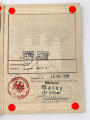 Deutsches Reich,  Arbeitsbuch eines Mitarbeiters der Adam Opel AG Rüsselsheim  in der Zeit von 1936-1945