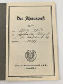 Ahnenpaß eines Mannes aus Offenbach