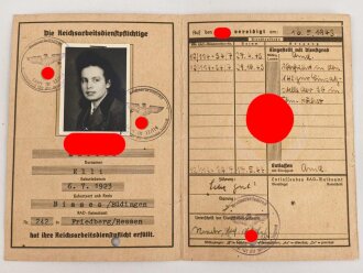 Reichsarbeitsdienstpaß und Briefe einer Angehörigen aus Hessen