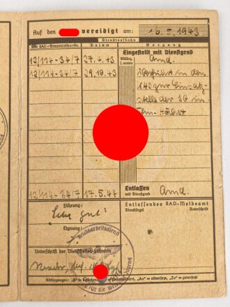 Reichsarbeitsdienstpaß und Briefe einer Angehörigen aus Hessen