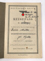 Deutsches Reich,  Reisepass einer Frau aus Frankfurt, datiert 1937