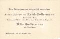 Kriegs-Trauungs-Karte eines Ordonnanz-Offiziers beim Stabe eines Funkartillerie-Regiments, datiert 1916