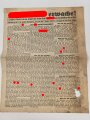 Flugblatt / Handzettel "Adolf Hitler erwache!" Sonderdruck aus Nr. 12 der deutschen Wochenzeitung "Der gerade Weg"