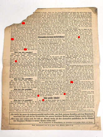 Flugblatt / Handzettel "Adolf Hitler erwache!"...