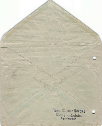 Nachlass eines  in französischer Gefangenschaft 1918 verstorbenen Angehörigen im Infanterie Regiment 461/5.