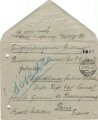Nachlass eines  in französischer Gefangenschaft 1918 verstorbenen Angehörigen im Infanterie Regiment 461/5.