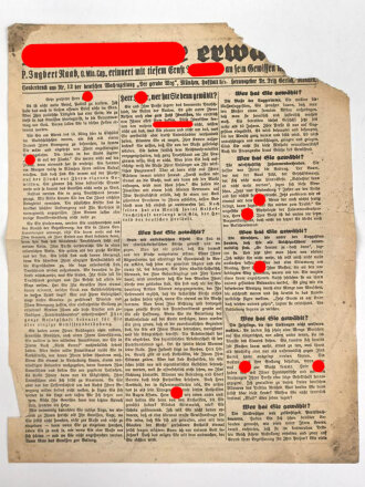 Das "Dritte Reich" kommt nicht! Flugblatt
