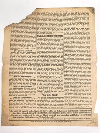 Das "Dritte Reich" kommt nicht! Flugblatt