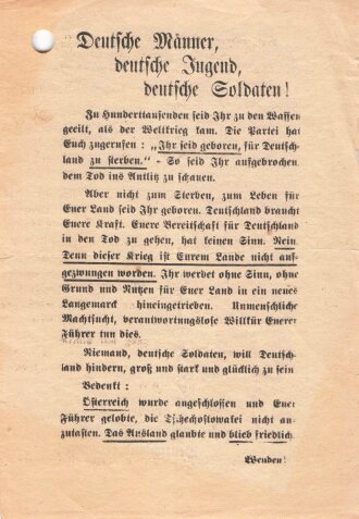 "Deutsche Männer, deutsche Jugend, deutsche...