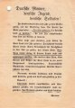 "Deutsche Männer, deutsche Jugend, deutsche Soldaten" Flugblatt