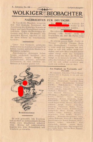 Wolkiger Beobachter 1. Jahrgang Nr. 10 Luftpost-Ausgabe, A5