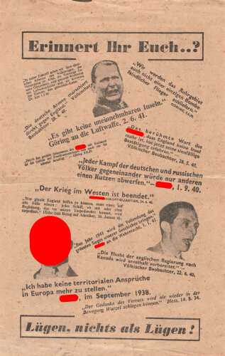 "Drei Mächte - ein Kriegsziel!" Flugblatt