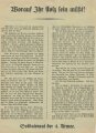 Flugblatt "Worauf Ihr stolz sein müsst - Soldatenrat der 4. Armee"
