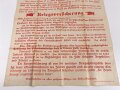 Flugblatt "Kriegsversicherung - Selbsthilfe in ernster Zeit" Österreichischer Phönix in Wien, 63 x 86 cm