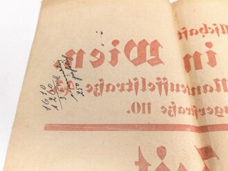 Flugblatt "Kriegsversicherung - Selbsthilfe in ernster Zeit" Österreichischer Phönix in Wien, 63 x 86 cm