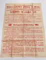 Flugblatt "Kriegsversicherung - Selbsthilfe in ernster Zeit" Österreichischer Phönix in Wien, 63 x 86 cm