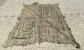Tarnnetz Wehrmacht ca. 3 x3 Meter, mit Spannleinen und Transportbeutel. Für Fahrzeuge, Geschütze und Unterstände. Selten