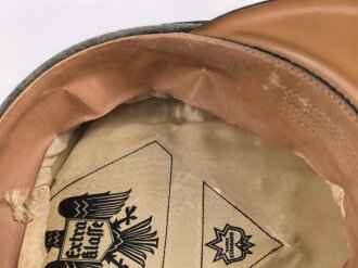 Heer, Schirmmütze für Mannschaften der Infanterie. Guter Gesamtzustand, Kopfgrösse gemessen 57