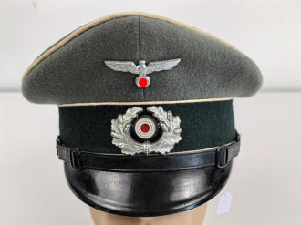 Heer, Schirmmütze für Mannschaften der Infanterie. Guter Gesamtzustand, Kopfgrösse gemessen 57