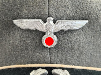 Heer, Schirmmütze für Mannschaften der Infanterie. Guter Gesamtzustand, Kopfgrösse gemessen 57