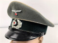 Heer, Schirmmütze für Mannschaften der Infanterie. Guter Gesamtzustand, Kopfgrösse gemessen 57