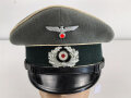 Heer, Schirmmütze für Mannschaften der Infanterie. Guter Gesamtzustand, Kopfgrösse gemessen 57