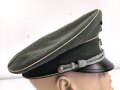 Reichswehr / frühe Wehrmacht, Schirmmütze für einen Offizier der Infanterie. Gestragenes Stück, Kopfgrösse 56