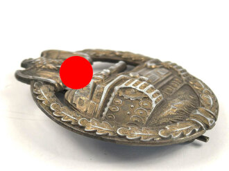 Panzerkampfabzeichen in bronze. Hohl geprägt, Hersteller "A" für Assmann