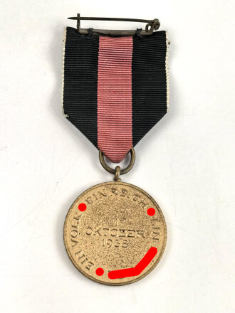 Anschlussmedaille 1. Oktober 1938 im Etui