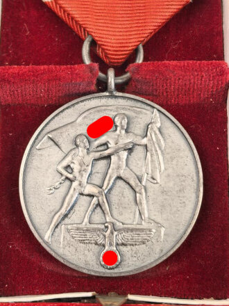 Anschlussmedaille Österreich 13. Oktober 1938 im Etui