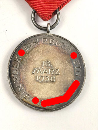 Anschlussmedaille Österreich 13. Oktober 1938 im Etui