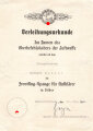 Luftwaffe, Gruppe Verleihungsurkunden für einen Aufklärer