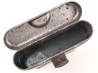 Reinigungsgerät 34 der Wehrmacht. Leerer Behälter, Hersteller "ab42" Luftwaffenblauer Originallack