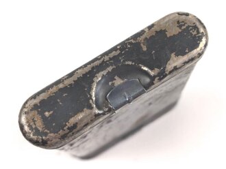 Reinigungsgerät 34 der Wehrmacht. Leerer Behälter, Hersteller "arr43" Luftwaffenblauer Originallack