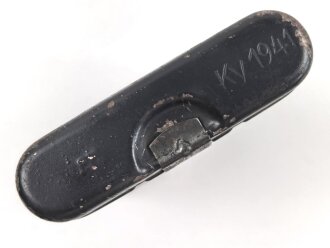 Reinigungsgerät 34 der Wehrmacht. Leerer Behälter, Hersteller "Ky41" Luftwaffenblauer Originallack, inneneinteilung fehlt