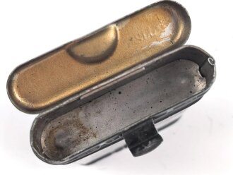 Reinigungsgerät 34 der Wehrmacht. Leerer Behälter, Hersteller "arr4" Luftwaffenblauer Originallack