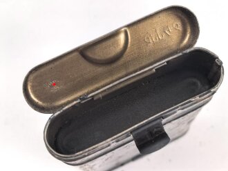 Reinigungsgerät 34 der Wehrmacht. Leerer Behälter, Hersteller "arr43" Luftwaffenblauer Originallack